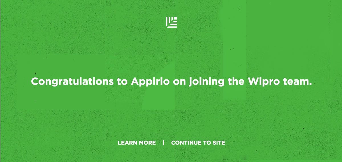 Making a company feel special ! Sequoia home page the day of the Appirio acquisition